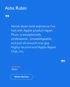 Apple Repair Club Reviews Written by Asha Rubin
